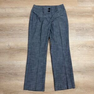 Courtenay Blue Gray Heathered Dress Pants Womens Size 6 Straight Leg Trousers
